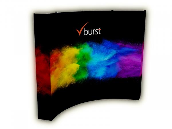 BACKLIT V-Burst 10' Curved Fabric Pop-up