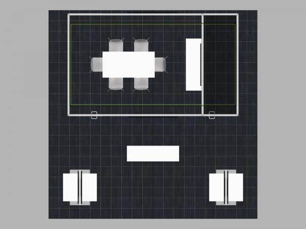 RE-9222 Island Rental Trade Show Exhibit -- Plan View
