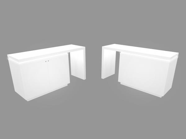 MOD-1744 Waterfall Workstation Counter with MOD-1596 Counter-- Image 3