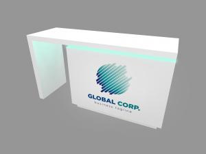 MOD-1744 Waterfall Workstation Counter with MOD-1596 Counter-- Image 1