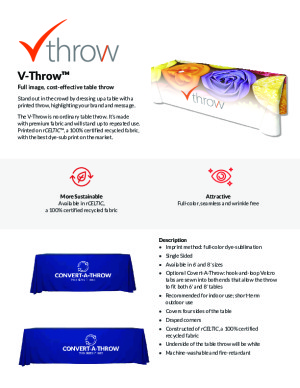 V-Throw Sell Sheets