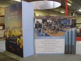 Custom eSmart Island with Storage Tower, SEG Fabric Graphics and Literature Racks -- Image 2