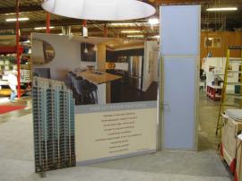 Custom eSmart Island with Storage Tower, SEG Fabric Graphics and Literature Racks -- Image 3