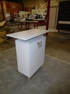 eSmart ECO-2C Counter with Raised Countertop and Locking Storage (back)