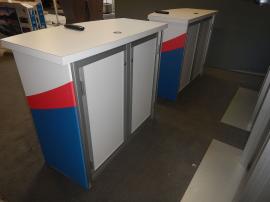 (2) RE-1558 Gravitee Counters with Locking Doors and Interior Shelves