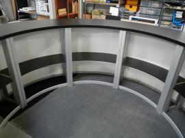 RENTAL:  RE-1226 Circular Counter with Graphics and Shelves