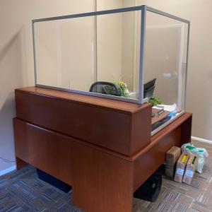 (3) Custom Office Safety Dividers Made with Engineered Aluminum and Clear Acrylic
