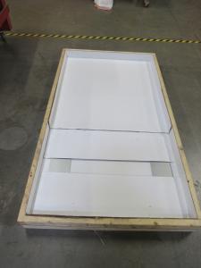 40" W x 72" H Safety Divider with Clear Acrylic Insert and Packaging