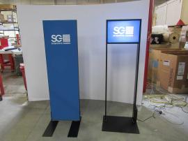 Freestanding Graphic Stands with Fabric Graphics and LED Lightbox