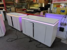 (2) MOD-1599 Custom Counters with Programmable RGB Accent Lights and Locking Storage -- View 2