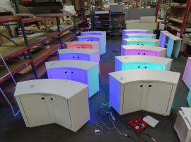 Multiple Custom Counters with RGB LED Accent Lights and Locking Storage -- View 2