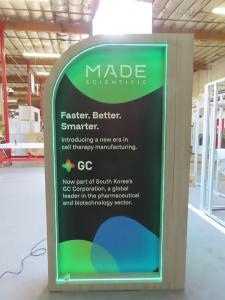 Custom Reconfigurable Inline/Island Exhibit with Backlit Graphics -- View 3