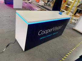 RENTAL: Custom Island Rental Design with (2) 4 ft Wide x 8 ft. High Double-Sided Lightbox Kiosks -- View 3