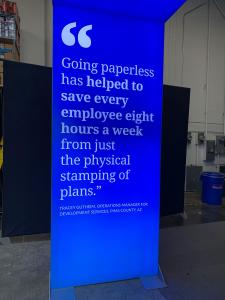 RENTAL: Backlit Arch Canopy Structure from RE-9193 Island Design -- View 3