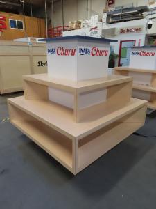 (2) 4-sided Product Displays with Vinyl Graphics and LED Accent Lights -- View 2