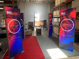 RENTAL: Island Design with (4) 4' Wide x 12' High Double-Sided Lightboxes -- View 2