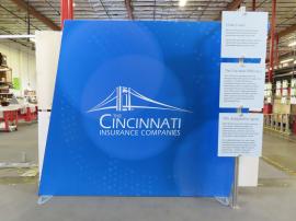 VK-1962 Backlit Display with Tension Fabric Graphic and (3) Direct Print Standoff Graphics -- View 2