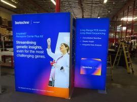 Modified Modular VK-2995 SuperNova Lightbox Inline with SEG Fabric Graphics, MOD-1702 Reception Counter with Backlit Graphics -- View 5