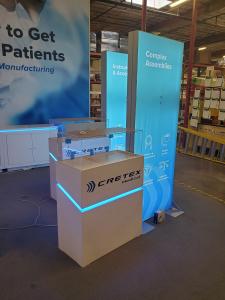 Custom Peninsula Island with 16 ft. Backwall with SEG Graphic -- View 2