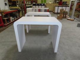 MOD-1573 Counter with Recessed Lights, Direct Print Graphic, and Locking Storage and (2) Custom Laminated Genius Bars -- View 4