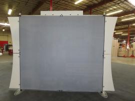 VK-1220 Sacagawea Portable Display with Tension Fabric Graphic Sintra Wings, Direct Print Header and Floating Graphic, and LED Stem Lights -- Rear View