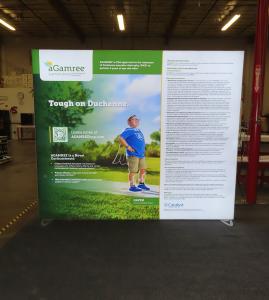 VK-1968 SuperNova Backlit Exhibit with SEG Fabric Graphic and Aluminum Extrusion Frame