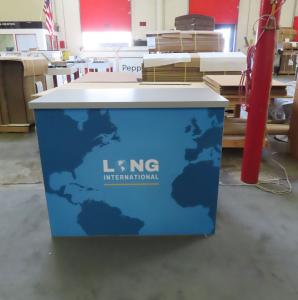 MOD-1700 Backlit Counter with Fabric Graphic and Locking Storage -- View 2
