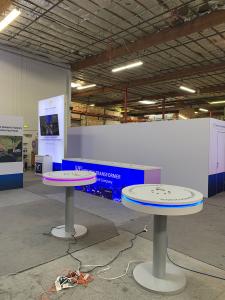 RENTAL: RE-1620 Backlit Counter with Fabric Graphic and Locking Storage -- View 3