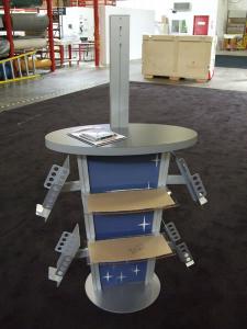 MOD-1230 Workstation with Shelves and Metal Brochure Holders