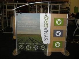 ECO-102T 6 ft. Table Top with custom Header Graphic Attachment by Eco-Systems Sustainable Exhibits -- Image 1